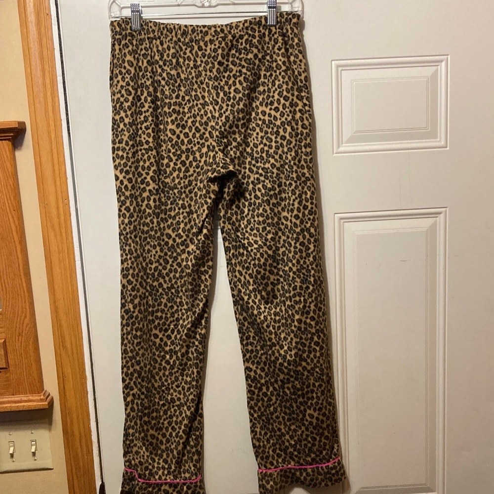 Leopard Print Lounge Pants - Brown & Black S